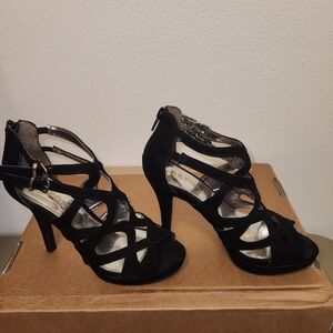 Elegant Black Strappy Heels